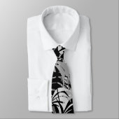 黒とグレーパームズタイ ネクタイ (タイ)