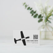 黒とグレーモダンのT-6 UPT 名刺 (スタンド正面)