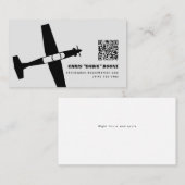 黒とグレーモダンのT-6 UPT 名刺 (正面/裏面)