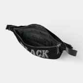 黒とグレー文字の黒無地の色 ファニーパック (見開き)