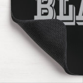 黒とグレー文字の黒無地の色 マウスパッド (コーナー)