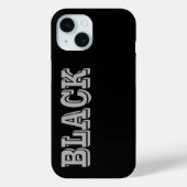 黒とグレー文字の黒無地の色 Case-Mate iPhoneケース (裏面)