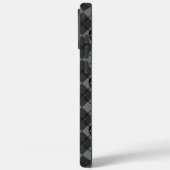 黒とグレー エイリアン アーガイル柄 Case-Mate iPhoneケース (裏面 / 左)
