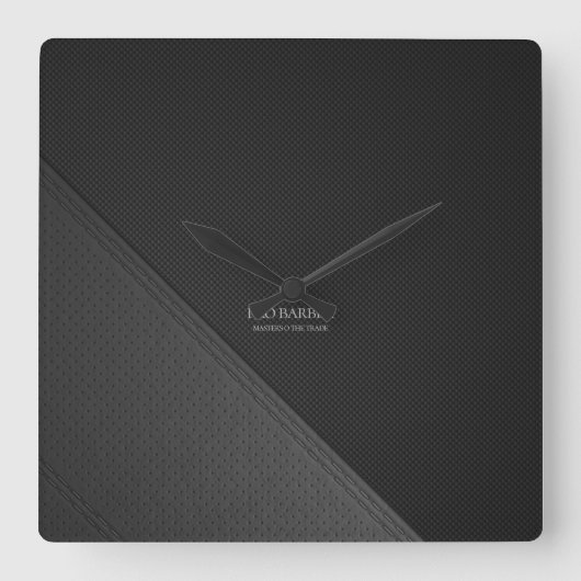 黒とグレー スクエア壁時計 (正面)
