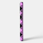 黒とコーラルのチェック柄 Case-Mate iPhoneケース (裏面 / 左)