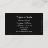 黒とゴージャスな赤いハートとロゴモダンかわいい 名刺 (裏面)