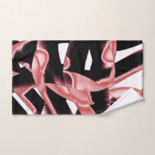 黒とサーモンのスクラップまたは白のテープを破壊 バスタオルセット (ハンドタオル)