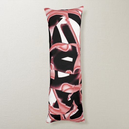 黒とサーモンのスクラップまたは白のテープを破壊 ボディピロー (裏面 (縦))