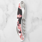 黒とサーモンのスクラップ、白いテープの破壊 ソムリエナイフ (裏面)