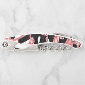 黒とサーモンのスクラップ、白いテープの破壊 ソムリエナイフ (正面)