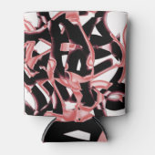 黒とサーモンのスクラップ、白いテープの破壊 缶クーラー (正面)