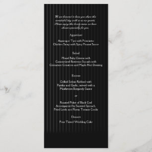 黒とシルバーのメニューにゴシックカンデ結婚ラブラ メニュー
