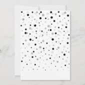 黒とシルバーの風船 | 男の子が生まれました ベビーシャワー 招待状 (裏面)