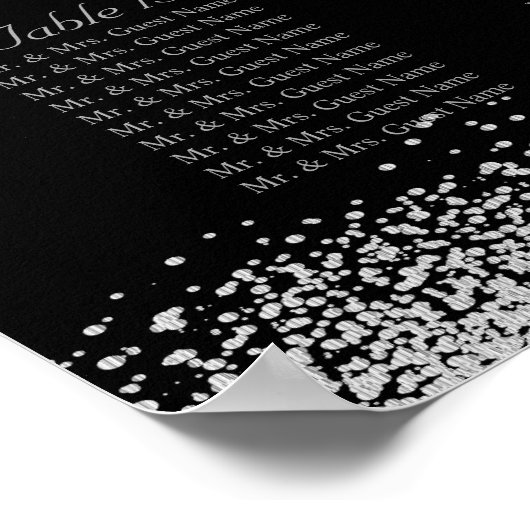 黒とシルバーグレー – 16座席表 ポスター (角)