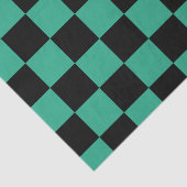 黒とジャングルの緑のパタ市松模様にーン 薄葉紙 (詳細)