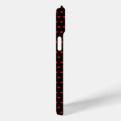黒とスタイリッシュ赤いハートのパターン名テンプレート Case-Mate iPhoneケース (裏面 / 右)