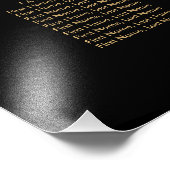 黒とスタイリッシュ金ゴールドの雪片 – シーティングチャート フォトプリント            (角)