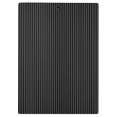 黒とスモーキーの黒の細い縦型ストライプ クリップボード (裏面)
