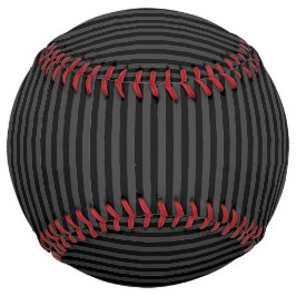 黒とスモーキーの黒の細い縦型ストライプ ソフトボール