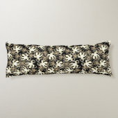 黒とセピアの繰り返しモチーフ |タコ模様 ボディピロー (裏面)