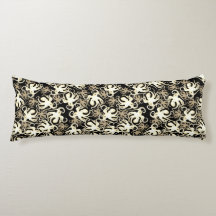 黒とセピアの繰り返しモチーフ |タコ模様