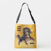 黒とタンのカバリエールフリースタイルカスタマイズ クロスボディバッグ (裏面)