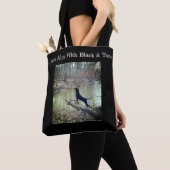 黒とタンのクーンハウンドトート トートバッグ (クローズアップ)