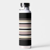 黒とタンのストライプ ウォーターボトル (右面)