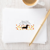 黒とタンのダシュントのポーズ ラベル (インサイチュ)