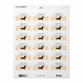 黒とタンのダシュントのポーズ ラベル (フルシート)