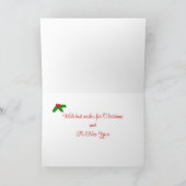 黒とタンのダックスシャントのクリスマスポーズ シーズンカード (内部)