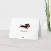 黒とタンのダックスシュントのバレンタインデントアニメ シーズンカード (裏面)