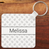 黒とタンのピエバルススムースコートダシュンドドッグ キーホルダー (裏面)