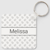 黒とタンのピエバルススムースコートダシュンドドッグ キーホルダー (裏面)