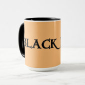 黒とタンの大きなコンボのマグカップ マグカップ (正面左)