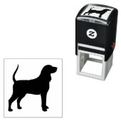 黒とタンの犬の毛のシルエット セルフインキングスタンプ (インサイチュ)