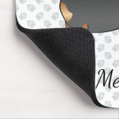 黒とタンの短い髪ダックスシュントかわいい犬と名前 マウスパッド (コーナー)