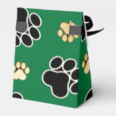 黒とタンの高級イヌのポープリント フェイバーボックス (裏面サイド)