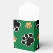 黒とタンの高級イヌのポープリント フェイバーボックス (オープン)