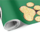 黒とタンの高級イヌのポープリント ラッピングペーパー (ロールコーナー)