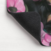 黒とタンカバリエフローラドッグアートマウスパッド マウスパッド (コーナー)