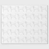 黒とタンコンハウンドカラー準備デザイン ラッピングペーパー (フラット)