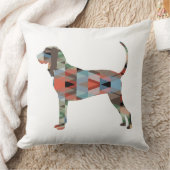 黒とタンコンハウンドシルエットカラフル クッション (ブランケット)