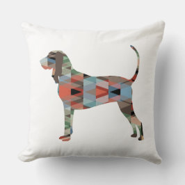 黒とタンコンハウンドシルエットカラフル クッション