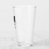 黒とタンコンハウンドドグシルエットカスタム タンブラーグラス (左)