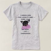 黒とタンチワフアパピー Tシャツ (デザイン正面)