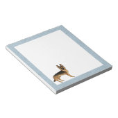 黒とタンドイツの羊飼い漫画GSD犬 ノートパッド (アングル)