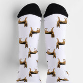 黒とタンドイツの羊飼い犬のパターン ソックス (上部)