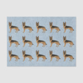 黒とタンドイツの羊飼い犬のパターン 薄葉紙 (正面)