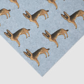 黒とタンドイツの羊飼い犬のパターン 薄葉紙 (詳細)